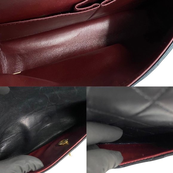 HANEL Chanel Matelasse Double Flap 25cm Lambskin Leather Handbag Shoulder Bag... - Picture 10 of 10